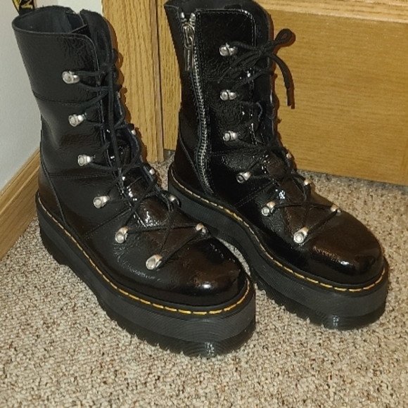 Dr. Martens Black Combat Boots - Picture 2 of 7
